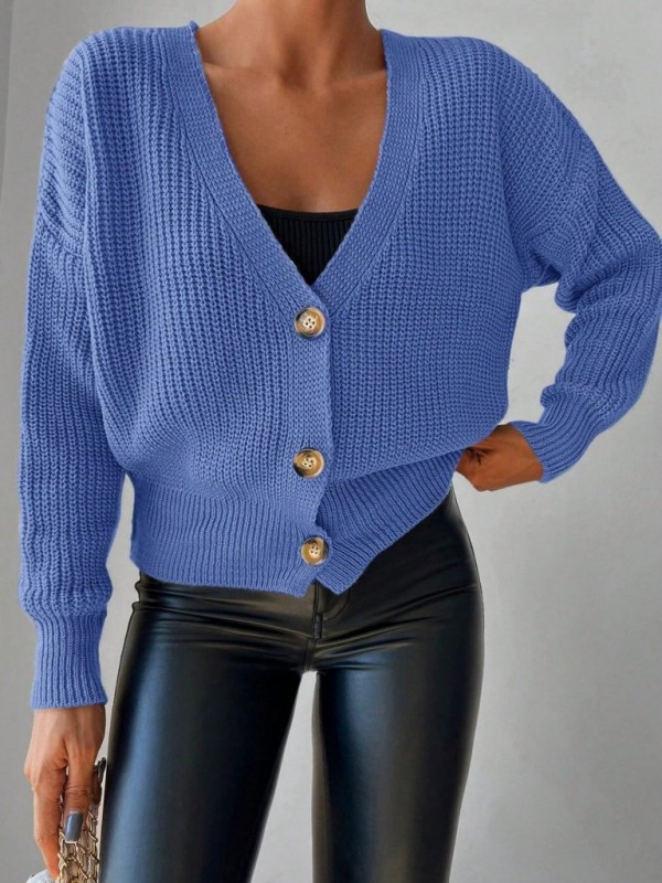 Düğme Detay Triko Bluz, 28340